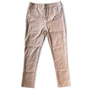 Size XL - TJ MAX Tan and cream vegan leather high-waisted skinny pants